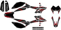 Krm Pro Ride dekorációs matrica szett Beta 50 RR 2011-2020-hoz, fekete-piros (teljes készlet) KRM PRO RIDE Váz, idomok és járműkiegészítők Matricák és járműdekoráció Egyéb matricák és dekorációs elemek