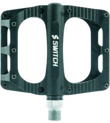 SWITCH MTB/Downhill/BMX lapos pedál, alumínium, fekete, 9/16 menettel, tapadó felülettel (pár) 100x90mm SWITCH Egyéb járművek Kerékpározás Kerékpár-alkatrészek Kerékpár-pedálok