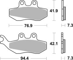 BREMBO robogó szinterelt fékbetétek - 07012XS BREMBO Fékrendszer és alkatrészei Fékbetétek, fékpofák és féktárcsák Tárcsafékbetétek
