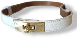  Lunara női bőr öv fehér vékony elegáns (na-1395-white)