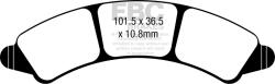 EBC Brakes EBC FA728R fékbetét garnitúra (1 tárcsához) EBC Brakes Fékrendszer és alkatrészei Fékbetétek, fékpofák és féktárcsák Tárcsafékbetétek