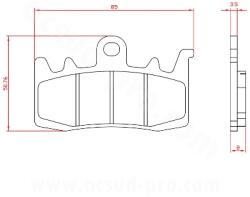 BREN BR4145 fékbetét fém, első, Kymco 550 AK 2017-2020 / BMW 800 F R 2015-2018 / 1200 GS RT NINE-T / BMW CE04 / Ducati 950 Multistrada 2017-2018, ECE R90 minősítés BREN Fékrendszer és alkatrészei Fékbetéte