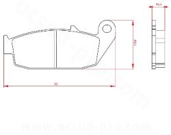 BREN BRENTA organikus fékbetét Voge Brivido 125-300cc / Trofeo - Valico 300cc (ECE R90 minősítés) BR3316 BREN Fékrendszer és alkatrészei Fékbetétek, fékpofák és féktárcsák Tárcsafékbetétek