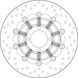 BREMBO Oro lebegő féktárcsa - 78B40892 BREMBO Fékrendszer és alkatrészei Fékbetétek, fékpofák és féktárcsák Féktárcsák
