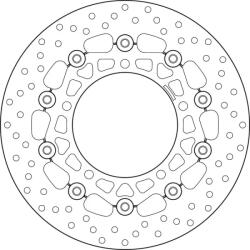 BREMBO Oro Lebegő Féktárcsa - 78B40829 BREMBO Fékrendszer és alkatrészei Fékbetétek, fékpofák és féktárcsák Féktárcsák
