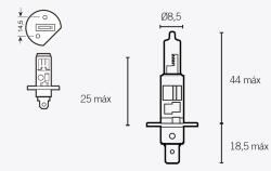 Vparts H1 izzók 12V 55W V PARTS Elektromos alkatrészek Világítás és fényjelzés Izzók Fényszóróizzók H1/P14.5s fényszóróizzók