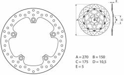 BREMBO Oro Fix Féknyereg - 68B407G0 BREMBO Fékrendszer és alkatrészei Fékbetétek, fékpofák és féktárcsák Féktárcsák
