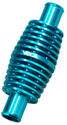 Voca Racing alumínium pillanatnyi hűtő, türkiz (40x106), 17 mm-es tömlőcsatlakozás Voca Racing Motoralkatrészek Hűtőrendszer és vízpumpák Hűtőradiátorok és hőcserélők