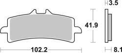 BREMBO Street Szintermetál fékbetétek - 07BB37SA BREMBO Fékrendszer és alkatrészei Fékbetétek, fékpofák és féktárcsák Tárcsafékbetétek