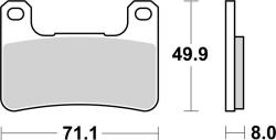 BREMBO utcai szinterelt fémbetétek - 07SU27LA BREMBO Fékrendszer és alkatrészei Fékbetétek, fékpofák és féktárcsák Tárcsafékbetétek