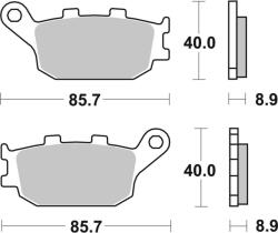BREMBO utcai szinterelt fém fékbetétek - 07HO36SP BREMBO Fékrendszer és alkatrészei Fékbetétek, fékpofák és féktárcsák Tárcsafékbetétek