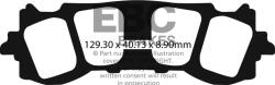 EBC Brakes EBC FA717V V-PAD fékbetét garnitúra (1 tárcsához) EBC Brakes Fékrendszer és alkatrészei Fékbetétek, fékpofák és féktárcsák Tárcsafékbetétek