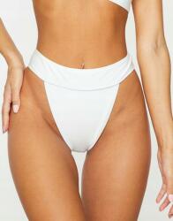 Prettylittlething Fehér Alsó Bikini Tanga Fazon Magas Derekú Sima Prettylittlething 36