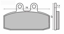 RMS SINTER-TECH 225100063 APRILIA SCARABEO 125 fékbetét RMS Fékrendszer és alkatrészei Fékbetétek, fékpofák és féktárcsák Tárcsafékbetétek