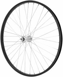 VELOX Első MTB kerék 26" - M 110 - fekete - alumínium, ezüst agy - tömör tengely (anya 9x100 mm-el) VELOX Egyéb járművek Kerékpározás Kerékpár-alkatrészek Kerékpárkerekek és kerékalkatrészek Komplett kerékp