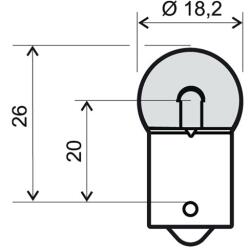 RMS BA15S 12V 10W narancssárga izzó RMS Elektromos alkatrészek Világítás és fényjelzés Izzók Jelző- és műszerizzók BA15s jelzőizzók