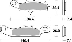 BREMBO Off-Road Fémszinter Fékbetétek - 07KA24SX BREMBO Fékrendszer és alkatrészei Fékbetétek, fékpofák és féktárcsák Tárcsafékbetétek