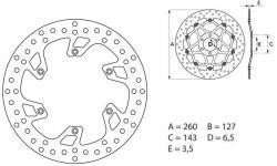 BREMBO Oro Fix féktárcsa - 68B407B8 BREMBO Fékrendszer és alkatrészei Fékbetétek, fékpofák és féktárcsák Féktárcsák