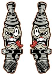 Lethal Threat Mini Sparky Plugs matrica (60x80 mm) LETHAL THREAT Váz, idomok és járműkiegészítők Matricák és járműdekoráció Egyéb matricák és dekorációs elemek