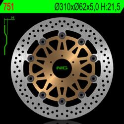 NG Brake Disc NG BRAKES Úszó - 751 NG Brake Disc Fékrendszer és alkatrészei Fékbetétek, fékpofák és féktárcsák Féktárcsák