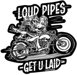 Lethal Threat MINI LOUD PIPES matrica (60x80 mm) LETHAL THREAT Váz, idomok és járműkiegészítők Matricák és járműdekoráció Egyéb matricák és dekorációs elemek