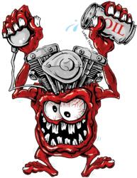 Lethal Threat Mini V-Twin Monster matrica (60x80 mm) LETHAL THREAT Váz, idomok és járműkiegészítők Matricák és járműdekoráció Egyéb matricák és dekorációs elemek