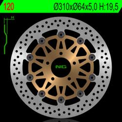 NG Brake Disc NG BRAKES Úszó - 120 NG Brake Disc Fékrendszer és alkatrészei Fékbetétek, fékpofák és féktárcsák Féktárcsák