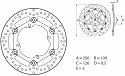 BREMBO Oro lebegő féktárcsa - 78B40811 BREMBO Fékrendszer és alkatrészei Fékbetétek, fékpofák és féktárcsák Féktárcsák