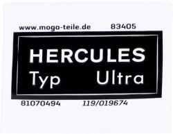 MOGA Váz matrica MOGA széles kb. 40mm magas 19mm Hercules K 50 Ultra típushoz MOGA Váz, idomok és járműkiegészítők Matricák és járműdekoráció Egyéb matricák és dekorációs elemek