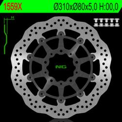 NG Brake Disc NG BRAKES Petál Fék Tárcsa - 1559X NG Brake Disc Fékrendszer és alkatrészei Fékbetétek, fékpofák és féktárcsák Féktárcsák