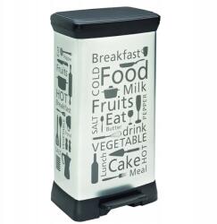 Keter Deco Bin 50L szemetes, fehér-fekete (162258)