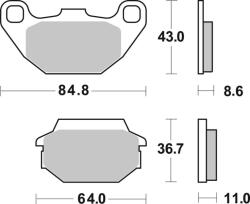 BREMBO Robogó Szintermetál Fékbetétek - 07022XS BREMBO Fékrendszer és alkatrészei Fékbetétek, fékpofák és féktárcsák Tárcsafékbetétek