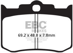 EBC Brakes EBC FA216/3V V-PAD fékbetét (1 tárcsához) EBC Brakes Fékrendszer és alkatrészei Fékbetétek, fékpofák és féktárcsák Tárcsafékbetétek