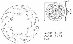 BREMBO Oro Fix féktárcsa - 68B40791 BREMBO Fékrendszer és alkatrészei Fékbetétek, fékpofák és féktárcsák Féktárcsák