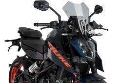 Puig szélvédő KTM 125/390 Duke 2024-2025 (Touring) enyhén sötétített Puig Váz, idomok és járműkiegészítők Szélvédők és tartozékaik Szélvédők Motorkerékpár- és robogószélvédők