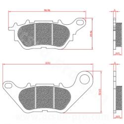 BREN BRENTA MAXISCOOTER fékbetét Yamaha 125 XMAX 2018>, 300 XMAX 2017> hátsó, 320 MT-03 2016> első, 320 YZF-R3 2015>, YBR 125cc 2008-2016 hátsó (ECE R90 minősítés) BR3195 BREN Fékrendszer és alkatrészei Fé