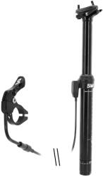 SWITCH dropper nyeregcső MTB-hez, alumínium, fekete, 31, 6 mm × 400 mm, külső bowdenes állítás (0-125 mm) SWITCH Egyéb járművek Kerékpározás Kerékpár-alkatrészek Kerékpár-nyeregszárak és alkatrészeik Teleszk