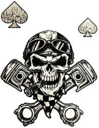 Lethal Threat Mini Skull bukósisak matrica (60x80 mm) LETHAL THREAT Váz, idomok és járműkiegészítők Matricák és járműdekoráció Egyéb matricák és dekorációs elemek