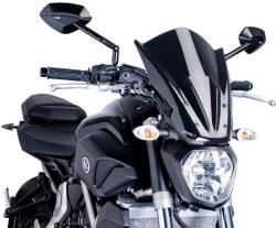 Puig MT07 14-17 New Generation Touring szélvédő, fekete Puig Váz, idomok és járműkiegészítők Szélvédők és tartozékaik Szélvédők Motorkerékpár- és robogószélvédők