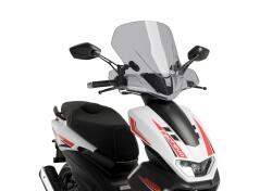 Puig FACT EVO 125 IE 4T E5 2021-2024 enyhén sötétített első plexi Puig Váz, idomok és járműkiegészítők Szélvédők és tartozékaik Szélvédők Motorkerékpár- és robogószélvédők
