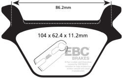 EBC Brakes EBC FA200 fékbetét garnitúra (1 tárcsához) EBC Brakes Fékrendszer és alkatrészei Fékbetétek, fékpofák és féktárcsák Tárcsafékbetétek