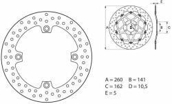 BREMBO Serie Oro Kerek Fix Fék Tárcsa BREMBO Fékrendszer és alkatrészei Fékbetétek, fékpofák és féktárcsák Féktárcsák