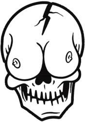 Lethal Threat MINI SKULL TITS matrica (60x80 mm) LETHAL THREAT Váz, idomok és járműkiegészítők Matricák és járműdekoráció Egyéb matricák és dekorációs elemek
