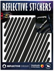Reflective Berlin univerzális fényvisszaverő matrica kerékpárhoz, sisakhoz, fekete csíkos (íves) REFLECTIVE BERLIN Váz, idomok és járműkiegészítők Matricák és járműdekoráció Egyéb matricák és dekorációs elemek
