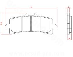 BREN BRENTA BR4113 fékbetét, fémes, első, ECE R90 minősítéssel (Aprilia 1000 RSV4 RF 2015-től, BMW 1200 HP2 2008-2011, KTM 1290 SUPERDUKE 2014-től, Honda 1000 CBR RR 2014-től, Kawasaki H2, Brembo Racing TM