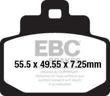 EBC Brakes EBC SFAC681 robogó fékbetét szinterezett karbon (1 tárcsához) EBC Brakes Fékrendszer és alkatrészei Fékbetétek, fékpofák és féktárcsák Tárcsafékbetétek