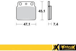 ProX Racing Parts ProX hátsó fékbetét LT-Z400 '03-18 + LT-R450 '06-11 + KFX400 (EBC FA137R megfelelője) ProX Racing Parts Fékrendszer és alkatrészei Fékbetétek, fékpofák és féktárcsák Tárcsafékbetétek