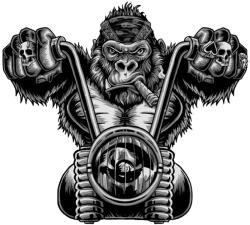 Lethal Threat mini gorilla motoros matrica (60x80 mm) LETHAL THREAT Váz, idomok és járműkiegészítők Matricák és járműdekoráció Egyéb matricák és dekorációs elemek