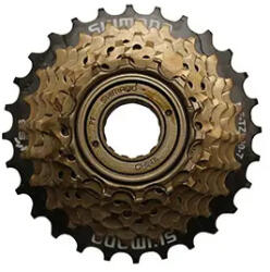 SHIMANO 7 sebességes szabadonfutó 14-28 bronz-fekete SHIMANO Egyéb járművek Kerékpározás Kerékpár-alkatrészek Kazetták, szabadonfutók és fogaskerekek Kerékpár-szabadonfutók