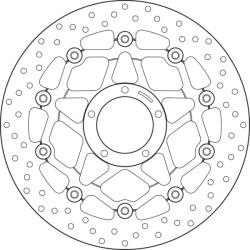 BREMBO Oro lebegő féktárcsa - 78B40878 BREMBO Fékrendszer és alkatrészei Fékbetétek, fékpofák és féktárcsák Féktárcsák